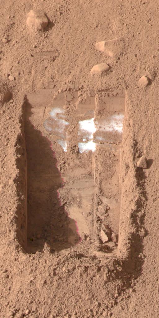 Ice on Mars surface