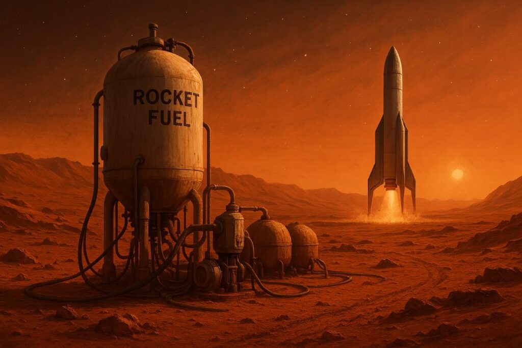 rockets on mars