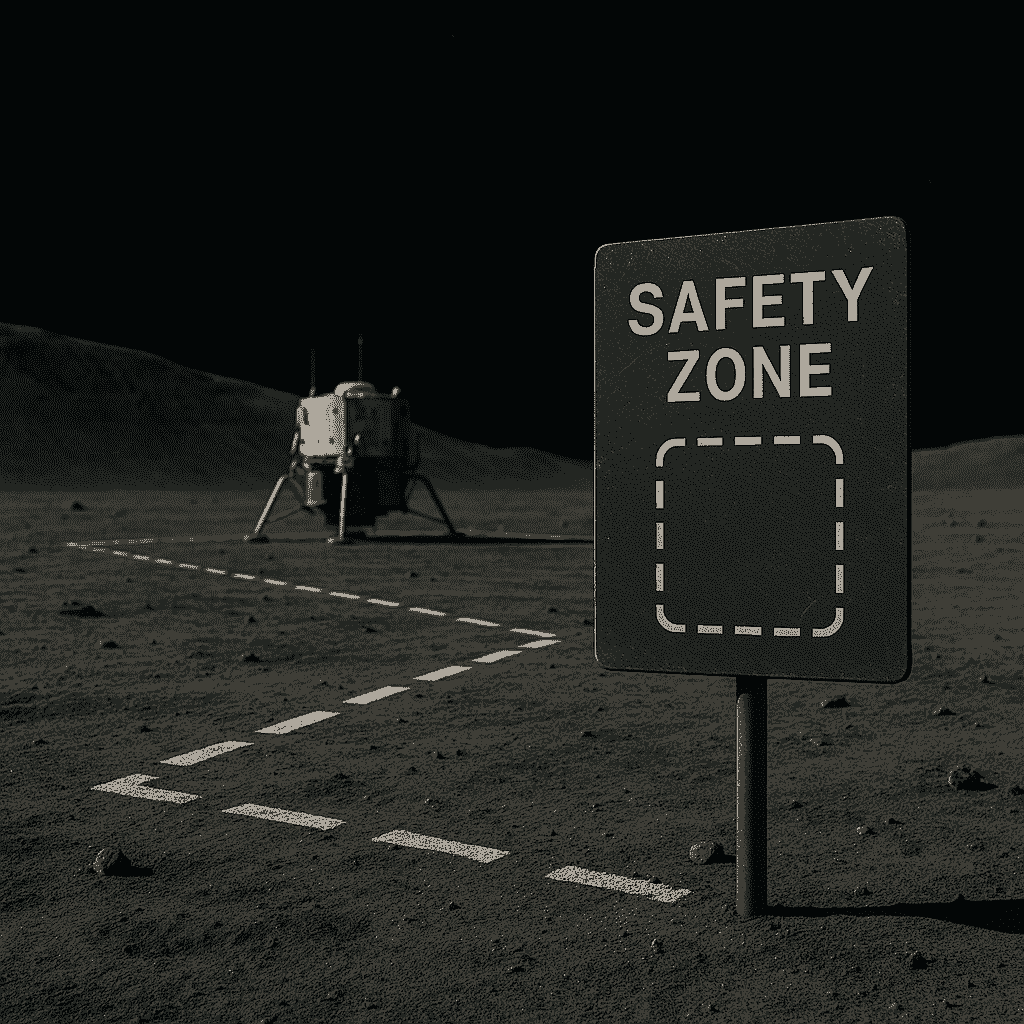 a safety zone on a planet in space