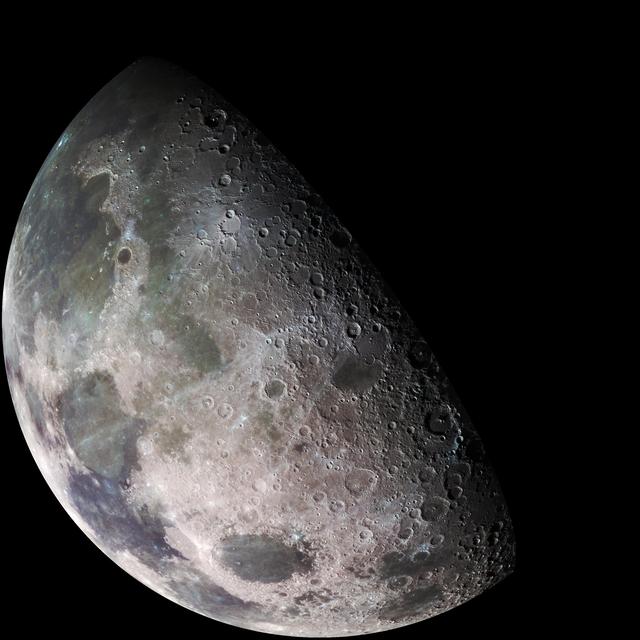 Moon - North Polar Mosaic in Color
