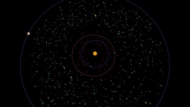 Bird's-eye view of an Asteroid Belt