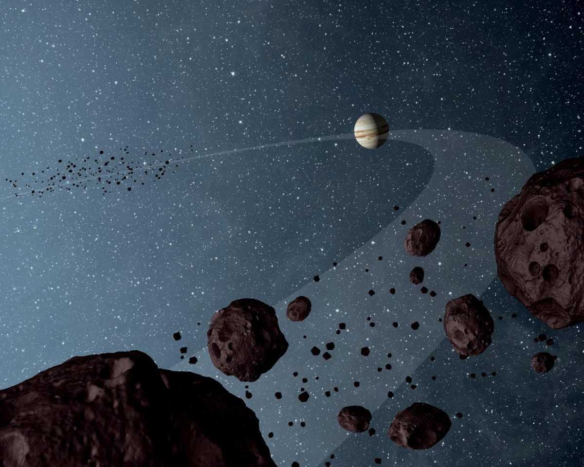 Trojan Asteroids colors; Artistic concept